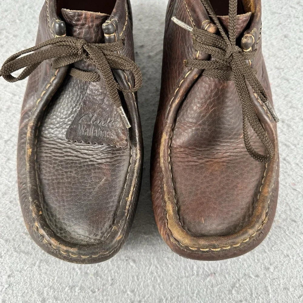 Clarks Originals Wallabee Boot Brown Leather Crepe Sole Mid‎ Cut Chukka US 8